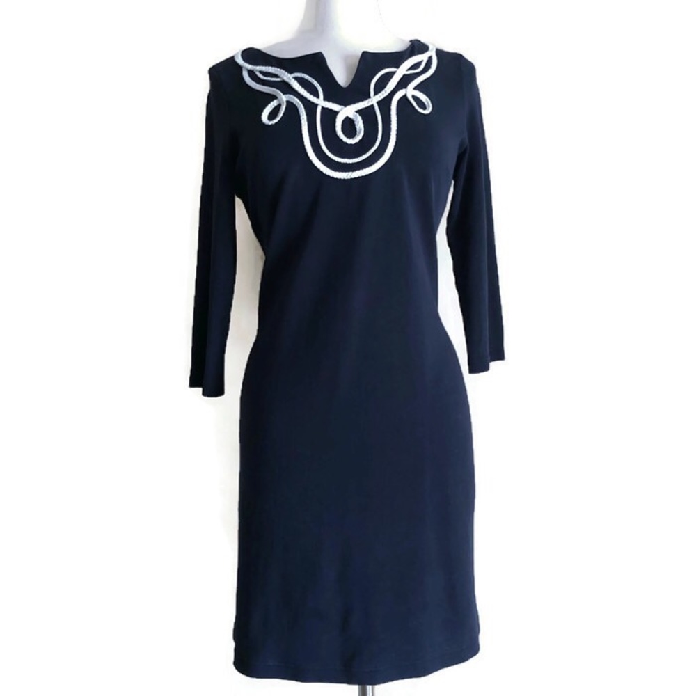Talbots Navy Knit Dress